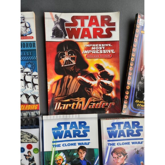 Star Wars Childrens Activity Darth Vader Coloring Book Sticker Book Lot - Picture 3 of 16